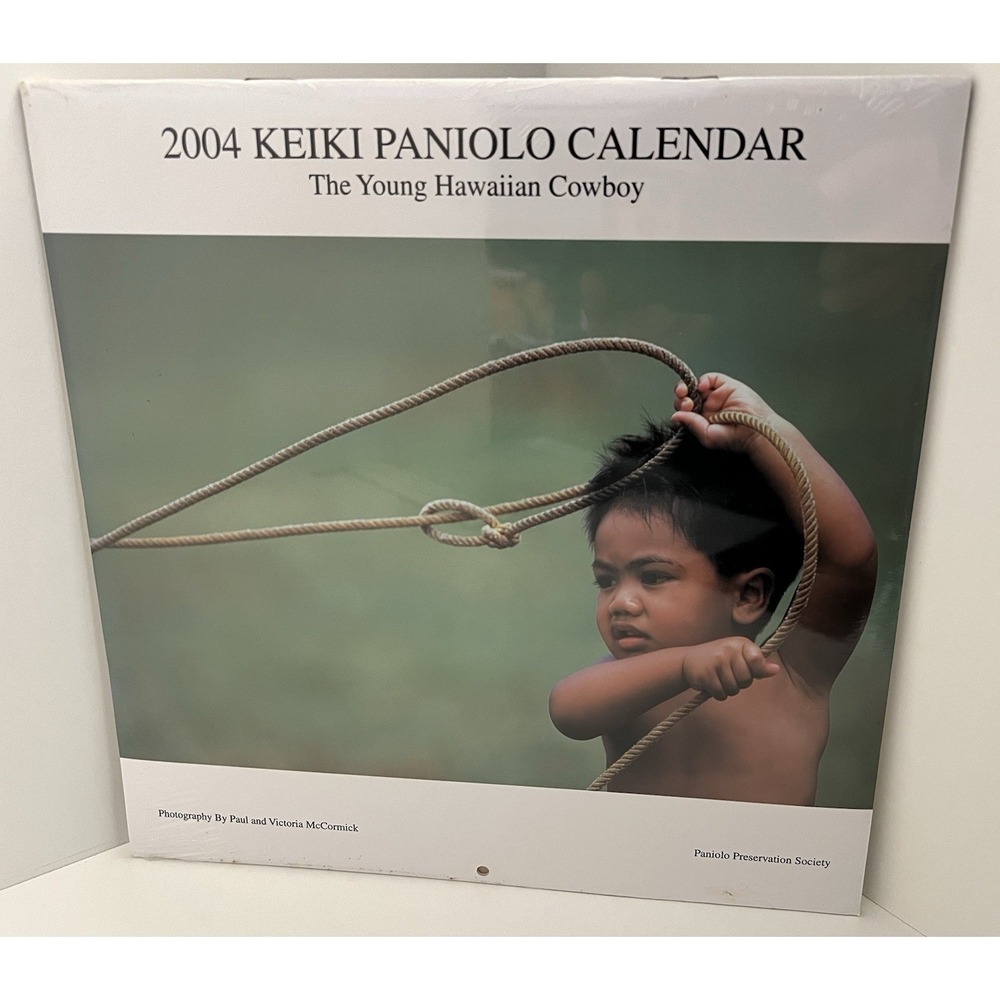 2004 Keiki Paniolo Calendar The Young Hawaiian Cowboy Western Ranch Hawaii VTG
